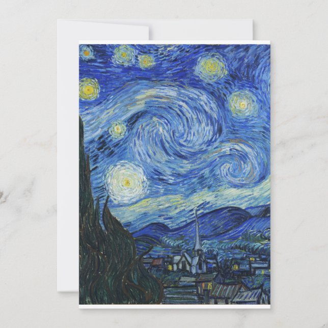 Vincent Van Gogh - Starry Night Kort (Framsida)