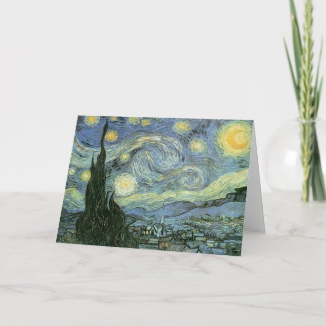 Vincent Van Gogh - Starry Night Kort (Framsida)