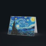Vincent van Gogh, Starry Night Kort<br><div class="desc">Starry Night,  berömd-målning av Vincent van Gogh</div>