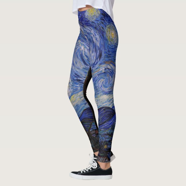 Vincent Van Gogh - Starry night Leggings (Vänster)