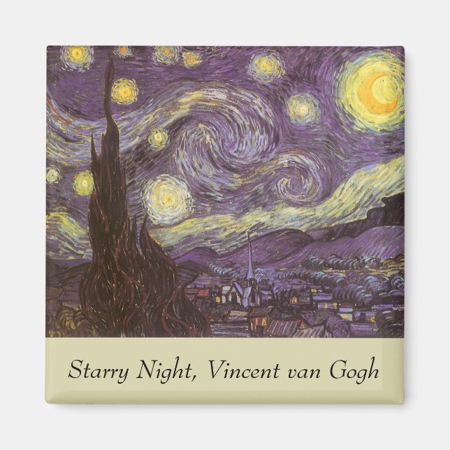 Vincent van Gogh - Starry Night Magnet (Framsidan)