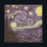 Vincent van Gogh - Starry Night Magnet<br><div class="desc">Starry Night (1889) av Vincent van Gogh är en vintage post impressionism bra konst liggande naturmålning. En syn på en stad i dalen på natten med molnen snurrande, stjärnorna skugga och en vacker gyllene gult krescent måne. Den målades under dagen från minnet och är van Goghs mest berömd målning. Om...</div>