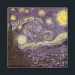 Vincent van Gogh - Starry Night Magnet<br><div class="desc">Starry Night (1889) av Vincent van Gogh är en vintage post impressionism bra konst liggande naturmålning. En syn på en stad i dalen på natten med molnen snurrande, stjärnorna skugga och en vacker gyllene gult krescent måne. Den målades under dagen från minnet och är van Goghs mest berömd målning. Om...</div>