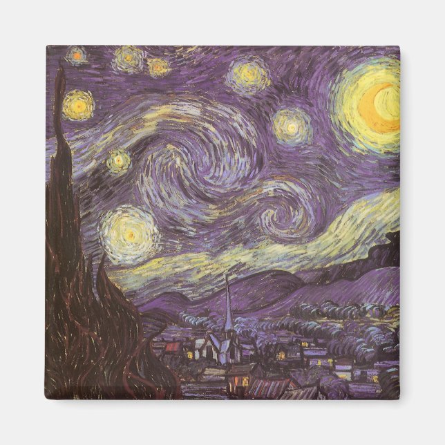 Vincent van Gogh - Starry Night Magnet (Framsidan)