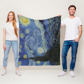 Vincent Van Gogh Starry Night-mästerverk Fleecefilt