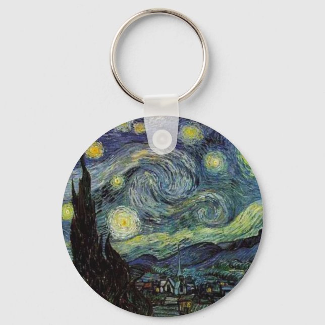 Vincent van Gogh - Starry Night Nyckelring (Framsida)