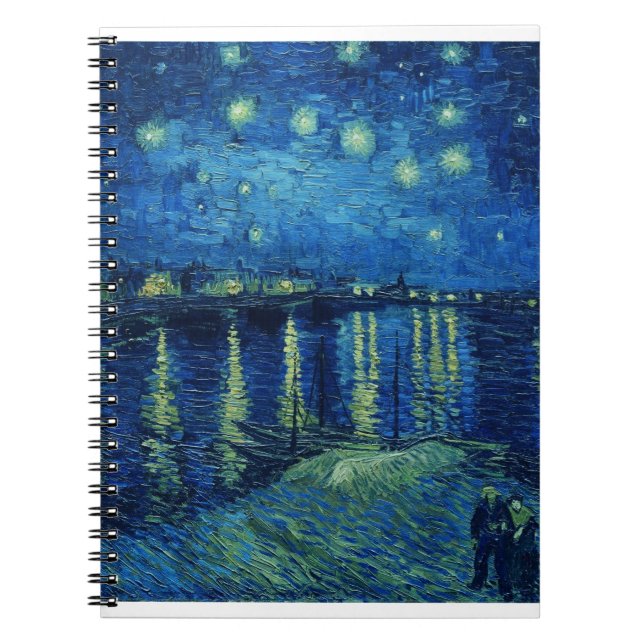 Vincent Van Gogh - Starry Night över Rhone Anteckningsbok (Framsidan)