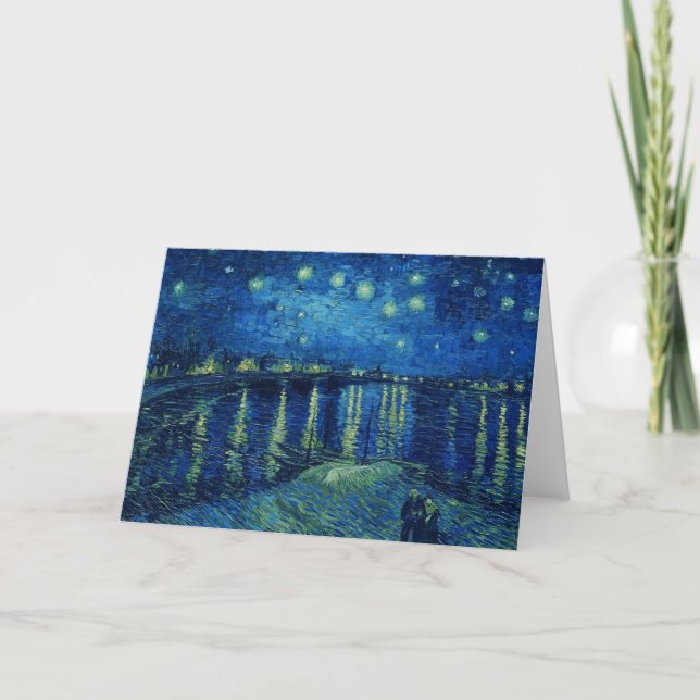 Vincent Van Gogh - Starry Night över Rhone Kort (Framsida)