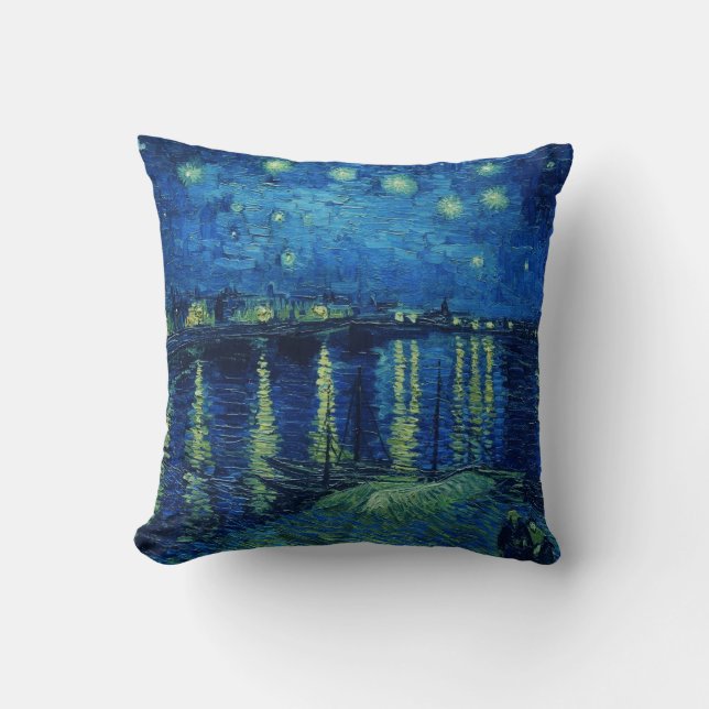 Vincent Van Gogh - Starry Night över Rhone Kudde (Framsida)