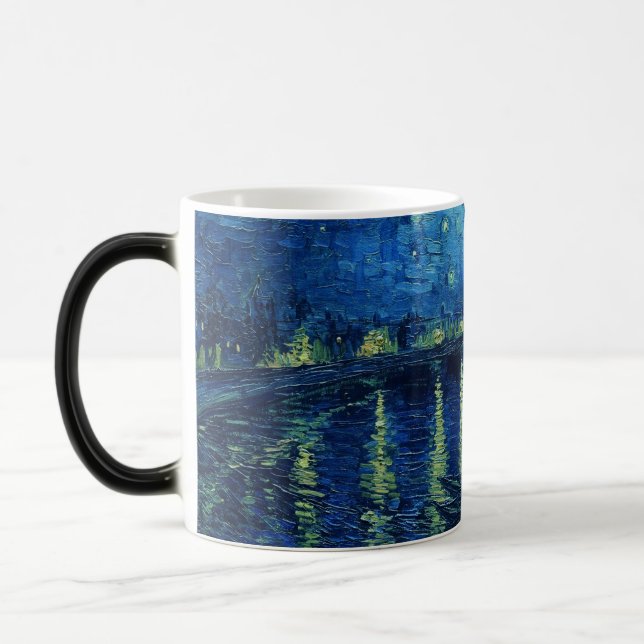 Vincent Van Gogh - Starry Night över Rhone Magisk Mugg (Vänster)