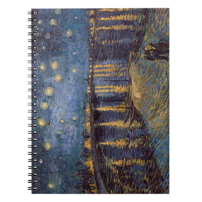 Vincent Van Gogh Starry Night over Rhone River Anteckningsbok (Framsidan)