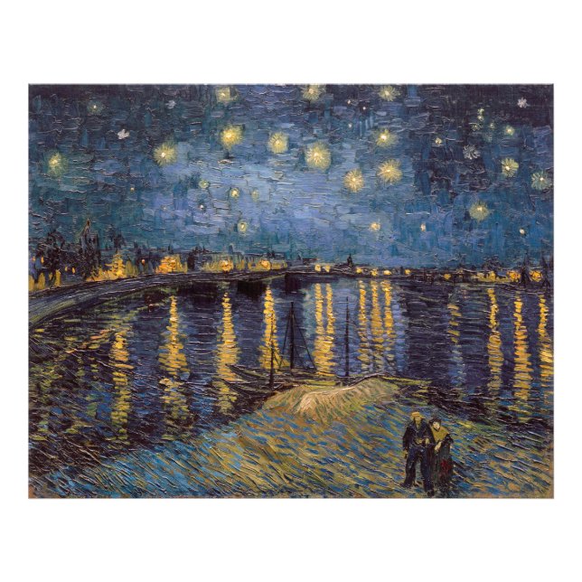 Vincent Van Gogh Starry Night over Rhone River Fototryck (Framsidan)