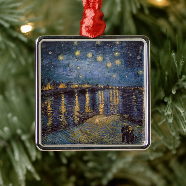 Vincent Van Gogh Starry Night over Rhone River Julgransprydnad Metall (Träd)