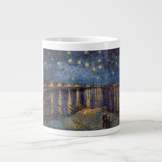 Vincent Van Gogh Starry Night over Rhone River Jumbo Mugg (Framsidan)