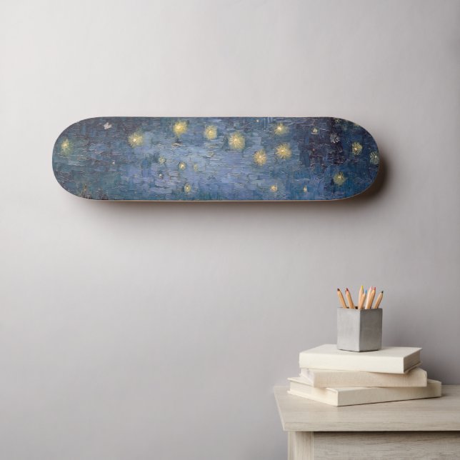 Vincent Van Gogh Starry Night over Rhone River Mini Skateboard Bräda 18,5 Cm (Väggkonst (Horz))