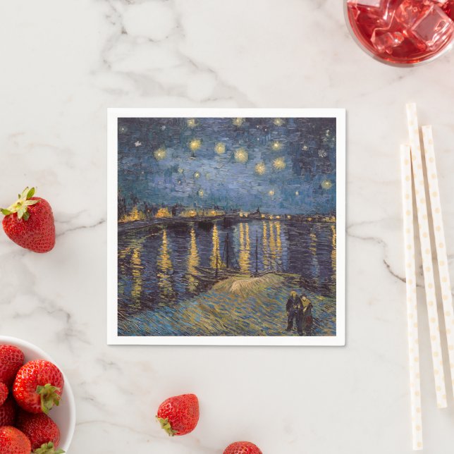 Vincent Van Gogh Starry Night over Rhone River Pappersservett (Insitu)