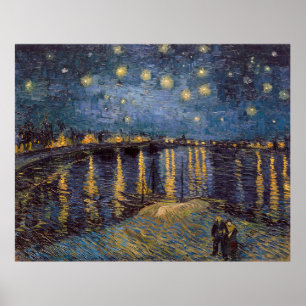 Vincent Van Gogh Starry Night over Rhone River Poster