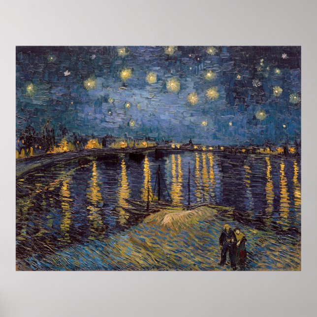 Vincent Van Gogh Starry Night over Rhone River Poster (Framsidan)
