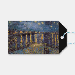 Vincent Van Gogh Starry Night over Rhone River Presentetikett