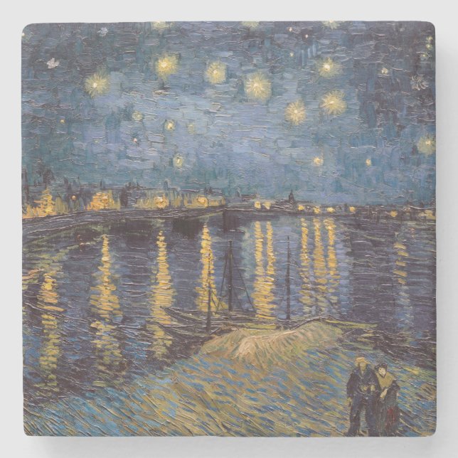 Vincent Van Gogh Starry Night over Rhone River Stenunderlägg (Framsidan)