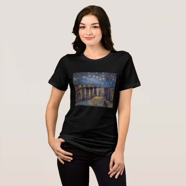 Vincent Van Gogh Starry Night over Rhone River T Shirt (Framsida Full)