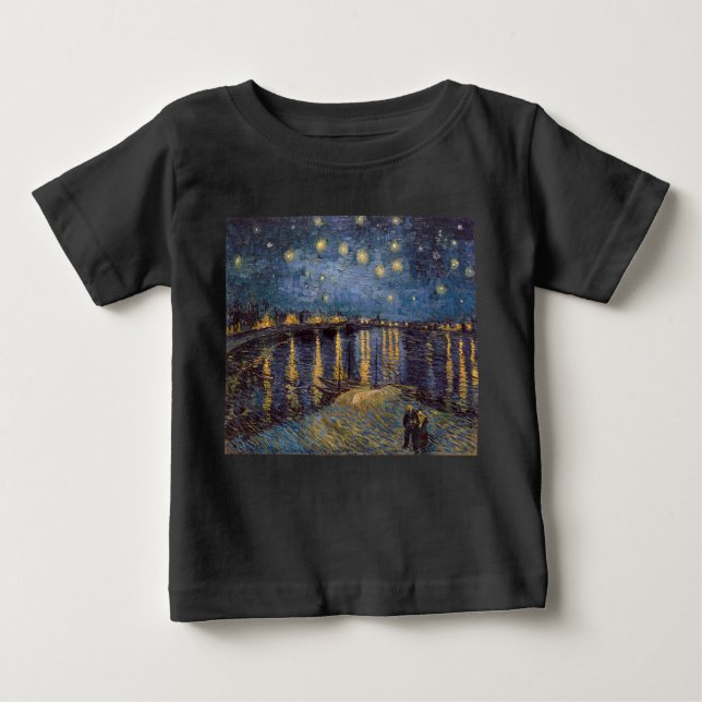 Vincent Van Gogh Starry Night over Rhone River T Shirt (Framsida)