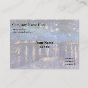 Vincent van Gogh, Starry Night över Rhone Visitkort