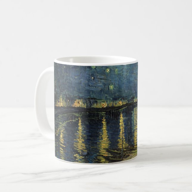 Vincent van Gogh | Starry Night Over the Rhone Kaffemugg (Framsida vänster)