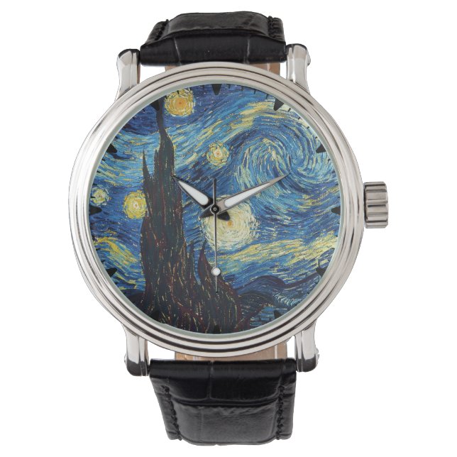 Vincent Van Gogh Starry Night Painting Armbandsur (Framsida)
