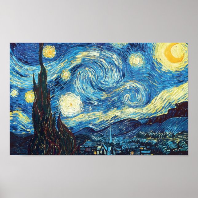 Vincent Van Gogh Starry NIght Painting Poster (Framsidan)