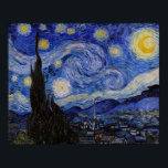 Vincent Van Gogh - Starry night Poster<br><div class="desc">Stjärnnatten/La unit etoilee - Vincent Van Gogh 1889</div>