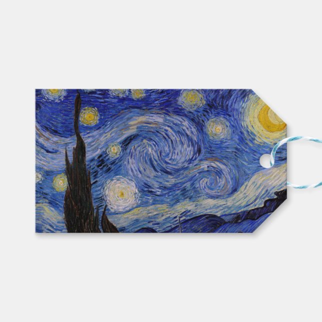 Vincent Van Gogh - Starry night Presentetikett (Framsidan (Horisontell))
