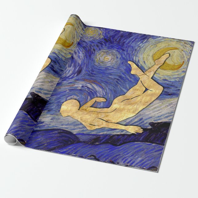 Vincent Van Gogh Starry Night Presentpapper (Utrullad)