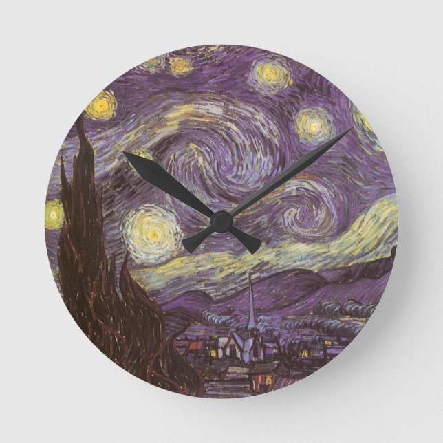 Vincent van Gogh - Starry Night Rund Klocka (Framsida)