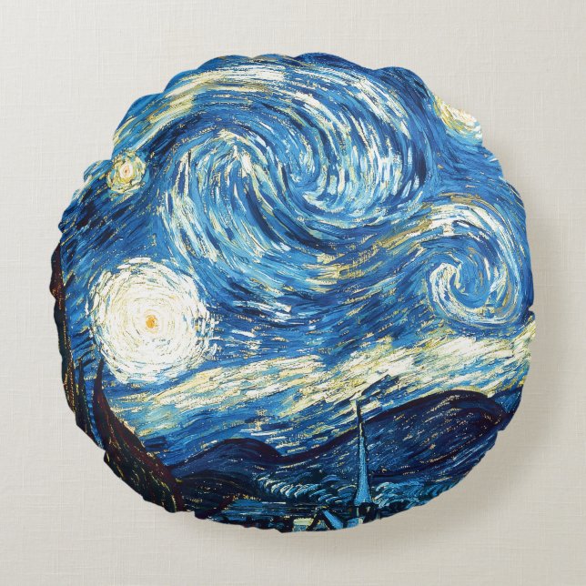 Vincent van Gogh, Starry Night Rund Kudde (Framsidan)