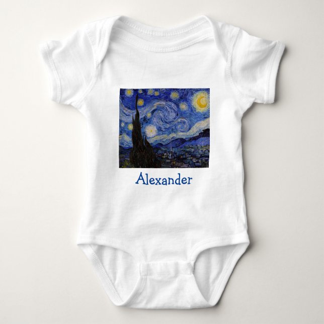 Vincent Van Gogh - Starry night T Shirt (Framsida)