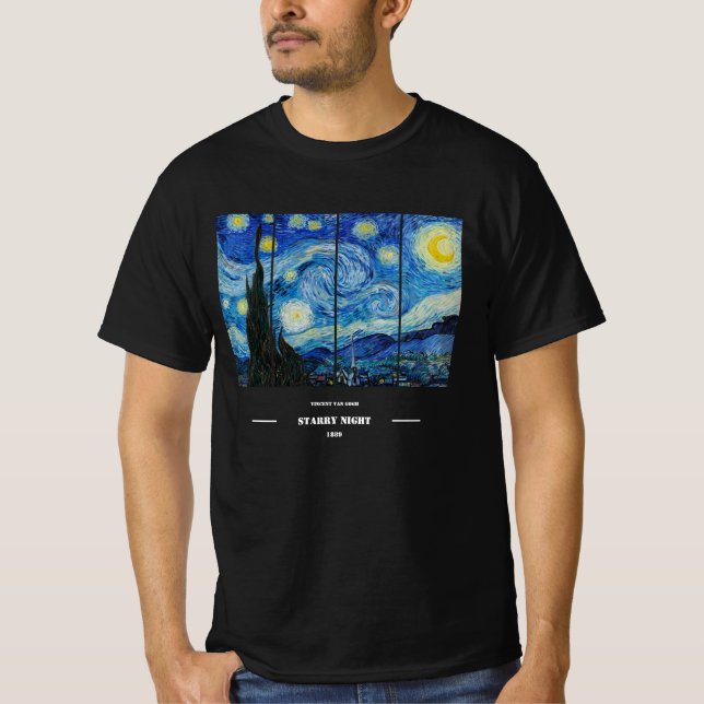 Vincent Van Gogh Starry Night T-Shirt (Framsida)