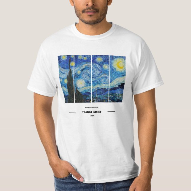 Vincent Van Gogh Starry Night T-Shirt (Framsida)