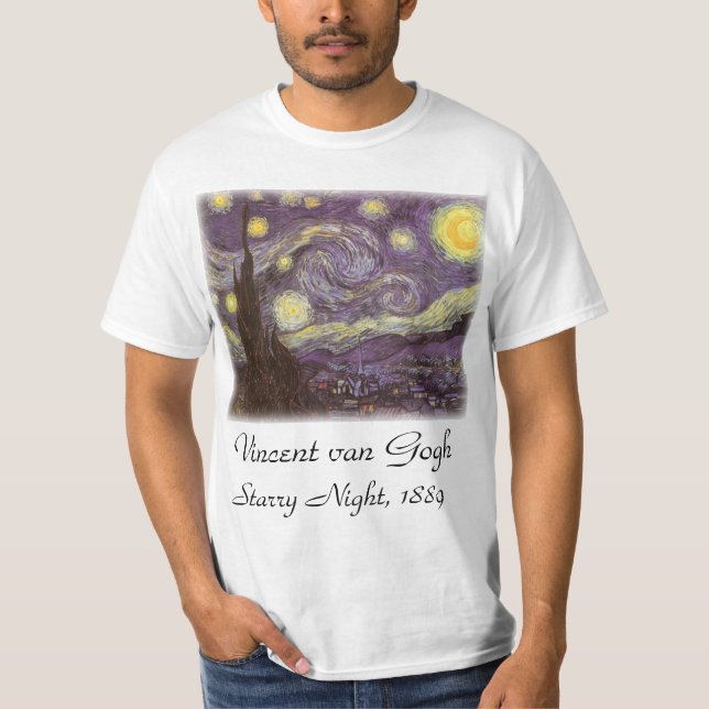 Vincent van Gogh - Starry Night T-shirt (Framsida)