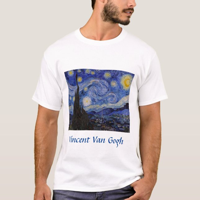 Vincent Van Gogh - Starry night T Shirt (Framsida)
