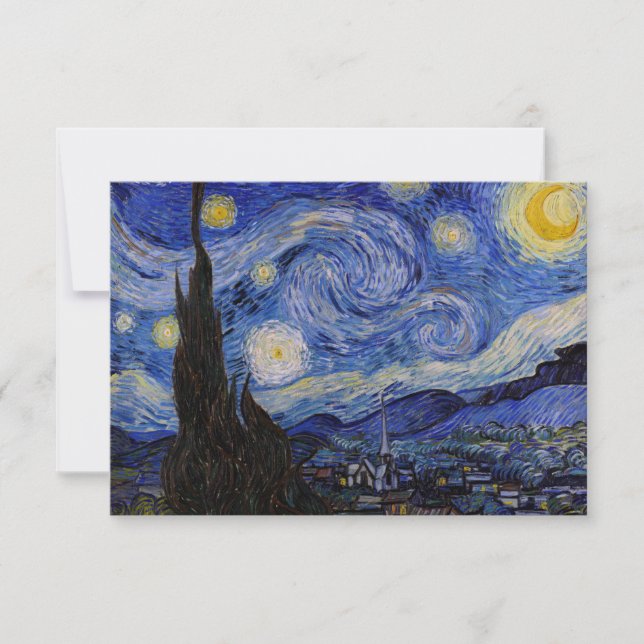 Vincent Van Gogh - Starry night Tack Kort (Framsida)