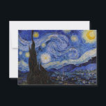 Vincent Van Gogh - Starry night Tack Kort<br><div class="desc">Stjärnnatten/La unit etoilee - Vincent Van Gogh 1889</div>