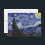 Vincent Van Gogh - Starry night Tack Kort<br><div class="desc">Stjärnnatten/La unit etoilee - Vincent Van Gogh 1889</div>