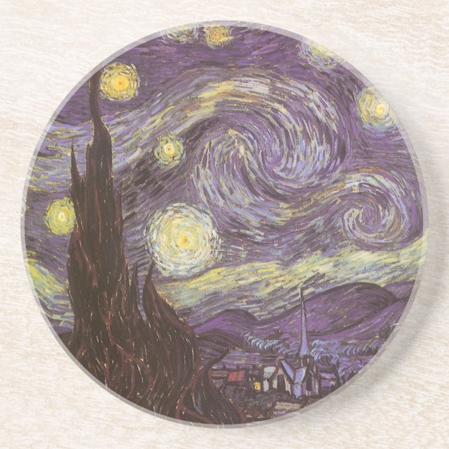 Vincent van Gogh - Starry Night Underlägg Sandsten (Framsidan)