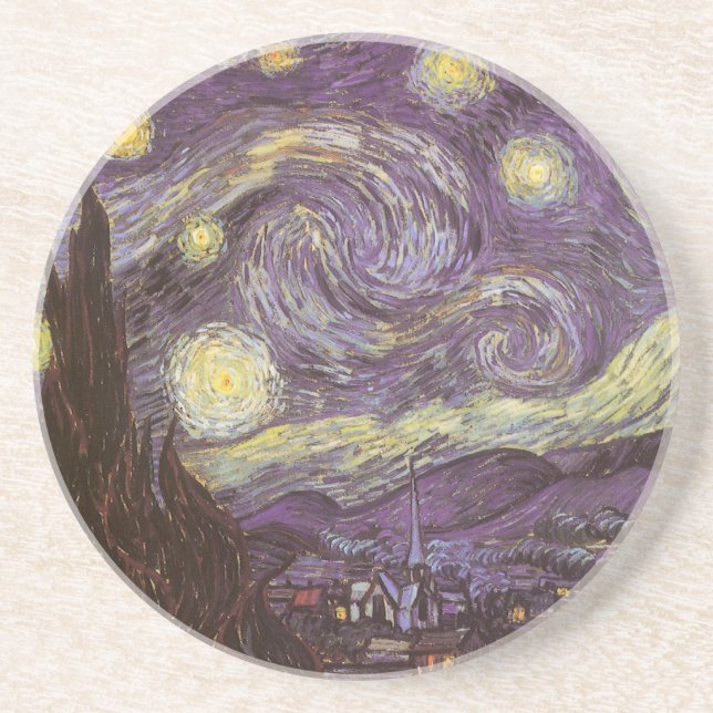 Vincent van Gogh - Starry Night Underlägg Sandsten (Framsidan)