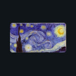Vincent Van Gogh Starry Night Vintage Fine Art Adressetikett<br><div class="desc">Vincent van Gogh Starry Night Fine Art Painting Starry Night är en målning av den nederländske postimponerande konstnären Vincent van Gogh. Den blå natten i himlar är fylld med roliga moln, stjärnor och ett ljust halvmånsfärande måne. Starry Natt är den enda nokturn i serien av vyer från hans sovrumsfönster. Rörelse:...</div>