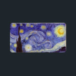 Vincent Van Gogh Starry Night Vintage Fine Art Adressetikett<br><div class="desc">Vincent van Gogh Starry Night Fine Art Painting Starry Night är en målning av den nederländske postimponerande konstnären Vincent van Gogh. Den blå natten i himlar är fylld med roliga moln, stjärnor och ett ljust halvmånsfärande måne. Starry Natt är den enda nokturn i serien av vyer från hans sovrumsfönster. Rörelse:...</div>