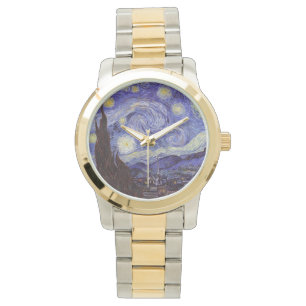 Vincent Van Gogh Starry Night Vintage Fine Art Armbandsur