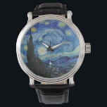 Vincent Van Gogh Starry Night Vintage Fine Art Armbandsur<br><div class="desc">Vincent Van Gogh Starry Night Vintage Fine Art Watch</div>