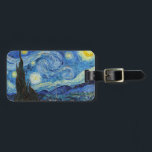 Vincent Van Gogh Starry Night Vintage Fine Art Bagagebricka<br><div class="desc">Vincent Van Gogh Starry Night Vintage Fine Art Luggage Tag</div>
